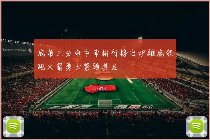 底角三分命中率排行榜出炉雄鹿领跑火箭勇士紧随其后