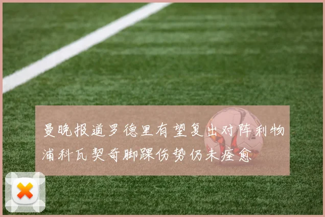 曼晚报道罗德里有望复出对阵利物浦科瓦契奇脚踝伤势仍未痊愈